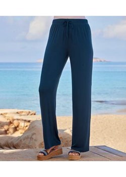 Granatowo-lejące, luźne spodnie ze sklepu Atlas For Men w kategorii Spodnie damskie - zdjęcie 169419142