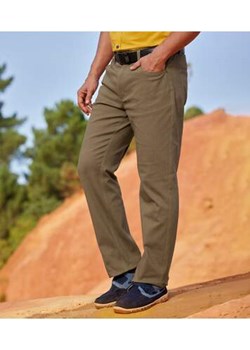 Brązowe spodnie regular ze stretchem ze sklepu Atlas For Men w kategorii Spodnie męskie - zdjęcie 169419324