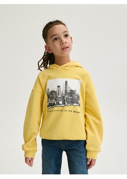 Reserved - Bluza oversize z kapturem - żółty ze sklepu Reserved w kategorii Bluzy chłopięce - zdjęcie 169419802