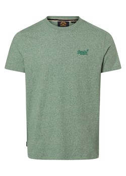Superdry Koszulka męska Mężczyźni Bawełna seledynowy jednolity ze sklepu vangraaf w kategorii T-shirty męskie - zdjęcie 169421284