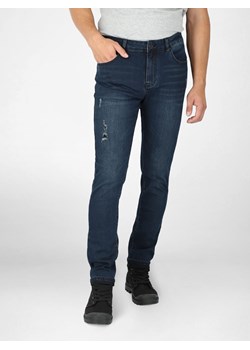 Granatowe spodnie jeansowe męskie dopasowany krój D-DEXTER 22 ze sklepu Volcano.pl w kategorii Jeansy męskie - zdjęcie 169421774