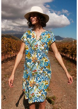 Kolorowa sukienka z roślinnym motywem G-LAYA ze sklepu Volcano.pl w kategorii Sukienki - zdjęcie 169421853