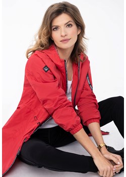 Lekki płaszcz damski w czerwonym kolorze J-PEPE ze sklepu Volcano.pl w kategorii Płaszcze damskie - zdjęcie 169421962
