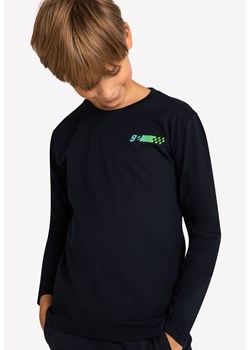 Chłopięca bluzka z długim rękawem, z motywem wyścigów samochodowych L-BURN JUNIOR ze sklepu Volcano.pl w kategorii T-shirty chłopięce - zdjęcie 169422044