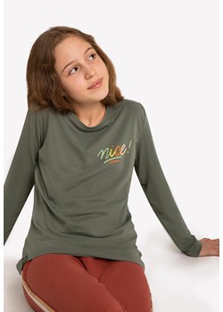 Bluzka dziewczęca z nadrukiem na piersi L-NICE JUNIOR ze sklepu Volcano.pl w kategorii Bluzki dziewczęce - zdjęcie 169422081