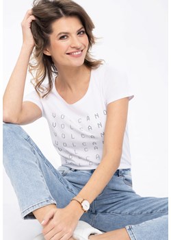 Koszulka damska z krótkim rękawem i dżetami T-ALTI ze sklepu Volcano.pl w kategorii Bluzki damskie - zdjęcie 169422302