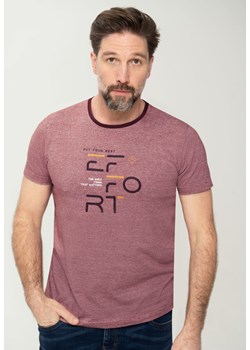 Koszulka melanżowa męska z krótkim rękawem T-EFFORT ze sklepu Volcano.pl w kategorii T-shirty męskie - zdjęcie 169422352