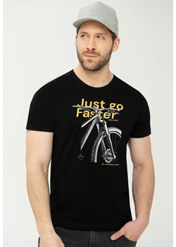 Męski t-shirt z nadrukiem rowerowym T-JUST ze sklepu Volcano.pl w kategorii T-shirty męskie - zdjęcie 169422404