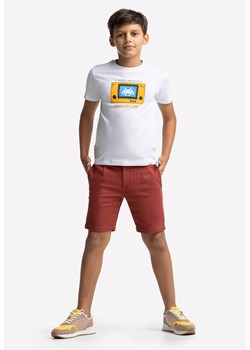 Biała chłopięca koszulka T-OUTSIDE JUNIOR ze sklepu Volcano.pl w kategorii T-shirty chłopięce - zdjęcie 169422460