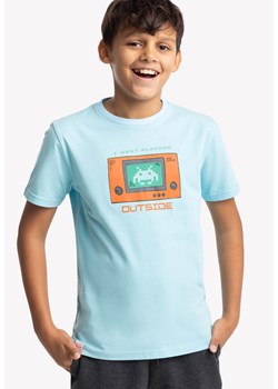 Niebieska chłopięca koszulka T-OUTSIDE JUNIOR ze sklepu Volcano.pl w kategorii T-shirty chłopięce - zdjęcie 169422461