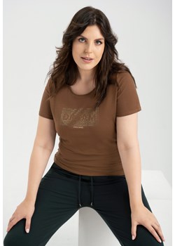 Koszulka damska ze świecącymi dżetami T-ZARI ze sklepu Volcano.pl w kategorii Bluzki damskie - zdjęcie 169422540