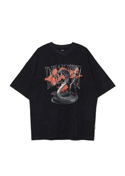 Cropp - Czarny t-shirt z efektem acid wash - czarny ze sklepu Cropp w kategorii T-shirty męskie - zdjęcie 169424021