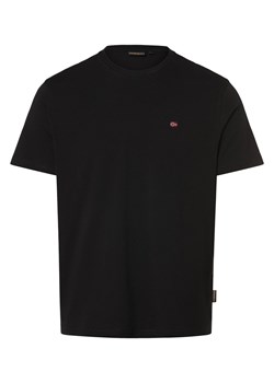 Napapijri Koszulka męska Mężczyźni Bawełna czarny jednolity ze sklepu vangraaf w kategorii T-shirty męskie - zdjęcie 169425143