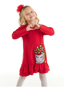 Denokids Sukienka &quot;New Year Unicorn&quot; w kolorze czerwonym ze sklepu Limango Polska w kategorii Sukienki dziewczęce - zdjęcie 169427292