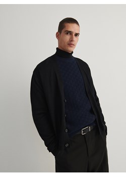 Reserved - Sweter z waflowym splotem - granatowy ze sklepu Reserved w kategorii Swetry męskie - zdjęcie 169429274
