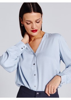 Sinsay - Koszula z wiskozy - błękitny ze sklepu Sinsay w kategorii Bluzki damskie - zdjęcie 169430313