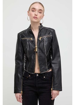 Versace Jeans Couture kurtka skórzana damska kolor czarny przejściowa 76HAVP00 CPW00 ze sklepu ANSWEAR.com w kategorii Kurtki damskie - zdjęcie 169436752