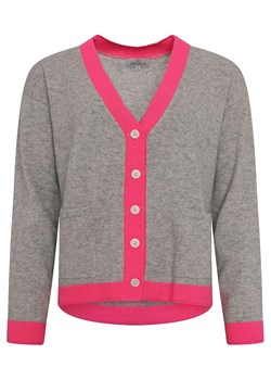 Zwillingsherz Kaszmirowy kardigan w kolorze jasnoszaro-różowym ze sklepu Limango Polska w kategorii Swetry damskie - zdjęcie 169437840