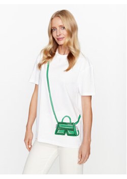 KARL LAGERFELD T-Shirt Ikonik 2.0 236W1731 Biały Regular Fit ze sklepu MODIVO w kategorii Bluzki damskie - zdjęcie 169438744