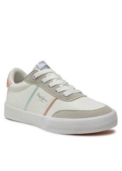 Pepe Jeans Sneakersy Kenton Origin G PGS30602 Biały ze sklepu MODIVO w kategorii Buty sportowe dziecięce - zdjęcie 169438791