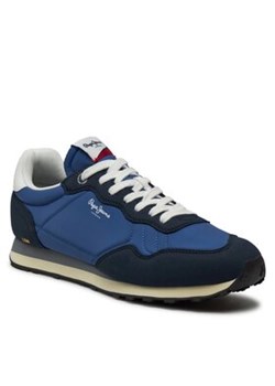 Pepe Jeans Sneakersy Natch Basic M PMS40010 Niebieski ze sklepu MODIVO w kategorii Buty sportowe męskie - zdjęcie 169438891