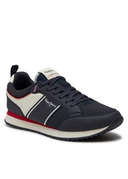 Pepe Jeans Sneakersy Dublin Brand PMS40009 Granatowy ze sklepu MODIVO w kategorii Buty sportowe męskie - zdjęcie 169439083