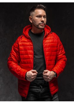 Czerwona pikowana kurtka przejściowa męska Denley 13021A1 ze sklepu Denley w kategorii Kurtki męskie - zdjęcie 169440581
