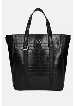 Shopperka Nobo z paskami croco czarna ze sklepu NOBOBAGS.COM w kategorii Torby Shopper bag - zdjęcie 169442040