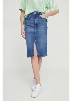 Joop! spódnica jeansowa kolor niebieski midi ołówkowa 3004246510017870 ze sklepu ANSWEAR.com w kategorii Spódnice - zdjęcie 169442991