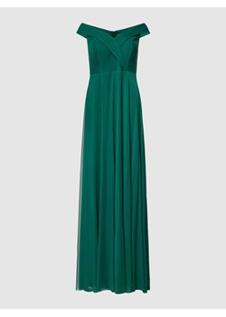 Sukienka wieczorowa z odkrytymi ramionami i zakładkami ze sklepu Peek&Cloppenburg  w kategorii Sukienki - zdjęcie 169443483