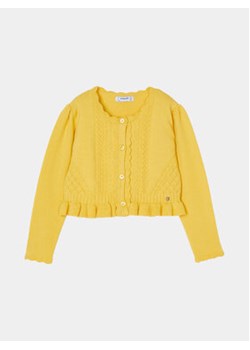 Mayoral Kardigan 3354 Żółty Regular Fit ze sklepu MODIVO w kategorii Swetry dziewczęce - zdjęcie 169450260