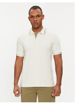 Calvin Klein Polo Smooth K10K112477 Beżowy Regular Fit ze sklepu MODIVO w kategorii T-shirty męskie - zdjęcie 169450301