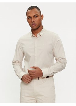 Calvin Klein Koszula K10K110856 Beżowy Slim Fit ze sklepu MODIVO w kategorii Koszule męskie - zdjęcie 169450343