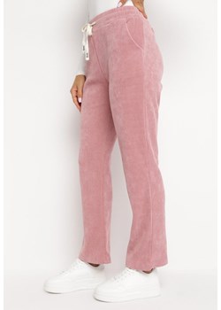Różowe Bawełniane Spodnie Sztruksowe z Szerokimi Nogawkami Cornelike ze sklepu Born2be Odzież w kategorii Spodnie damskie - zdjęcie 169451320