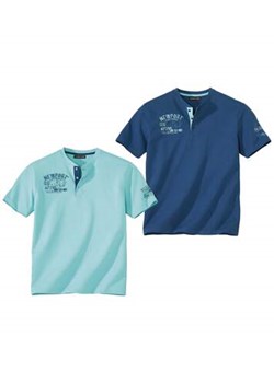 Zestaw 2 t-shirtów z dekoltem z guzikami Nautic ze sklepu Atlas For Men w kategorii T-shirty męskie - zdjęcie 169453503