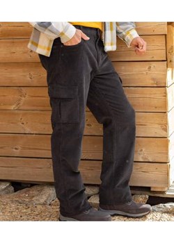 Spodnie-bojówki  z antracytowego sztruksu ze sklepu Atlas For Men w kategorii Spodnie męskie - zdjęcie 169453513