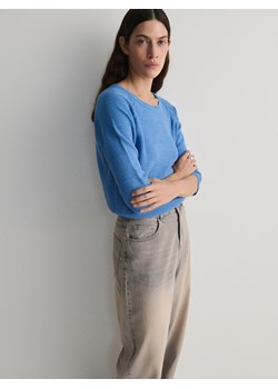 Reserved - Gładki sweter - niebieski ze sklepu Reserved w kategorii Bluzki damskie - zdjęcie 169454003