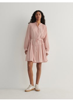 Reserved - Sukienka mini z paskiem - różowy ze sklepu Reserved w kategorii Sukienki - zdjęcie 169454182