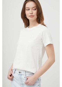 Pepe Jeans t-shirt bawełniany damski kolor beżowy ze sklepu ANSWEAR.com w kategorii Bluzki damskie - zdjęcie 169454832