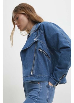 Answear Lab kurtka jeansowa damska kolor niebieski przejściowa ze sklepu ANSWEAR.com w kategorii Kurtki damskie - zdjęcie 169454891