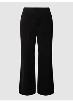 Spodnie z szeroką nogawką w jednolitym kolorze model ‘Tahiana’ ze sklepu Peek&Cloppenburg  w kategorii Spodnie damskie - zdjęcie 169459081