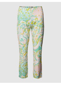 Spodnie capri o kroju slim fit z nadrukiem na całej powierzchni ze sklepu Peek&Cloppenburg  w kategorii Spodnie damskie - zdjęcie 169460101