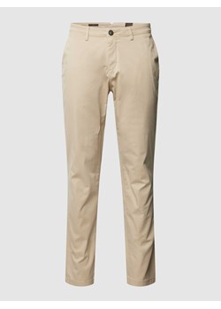 Chinosy o kroju slim fit z kieszeniami z tyłu model ‘SUBWAY’ ze sklepu Peek&Cloppenburg  w kategorii Spodnie męskie - zdjęcie 169460480