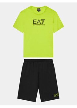 EA7 Emporio Armani Komplet t-shirt i szorty sportowe 3DBV01 BJ02Z 28BM Zielony Regular Fit ze sklepu MODIVO w kategorii Komplety chłopięce - zdjęcie 169462882