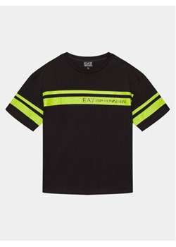 EA7 Emporio Armani T-Shirt 3DBT58 BJ02Z 0203 Czarny Regular Fit ze sklepu MODIVO w kategorii T-shirty chłopięce - zdjęcie 169463283