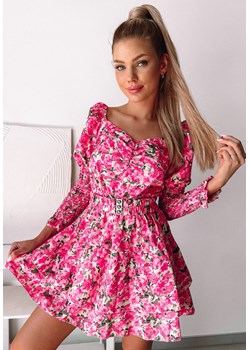 Sukienka mini Meadow różowa ze sklepu Clamodi w kategorii Sukienki - zdjęcie 169464600