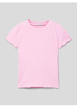T-shirt z drobnym prążkowaniem ze sklepu Peek&Cloppenburg  w kategorii Bluzki dziewczęce - zdjęcie 169466263