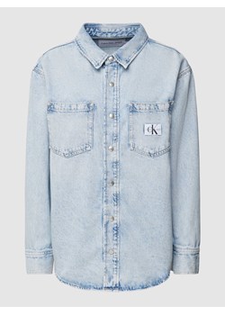 Bluzka jeansowa z listwą z zatrzaskami ze sklepu Peek&Cloppenburg  w kategorii Koszule damskie - zdjęcie 169466264