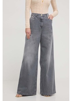 Elisabetta Franchi jeansy damskie kolor szary PJ59D41E2 ze sklepu ANSWEAR.com w kategorii Jeansy damskie - zdjęcie 169470713