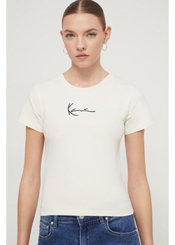Karl Kani t-shirt damski kolor beżowy ze sklepu ANSWEAR.com w kategorii Bluzki damskie - zdjęcie 169470794